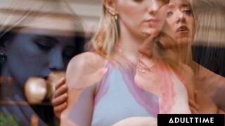 ADULT TIME - Breasty mother I'd like to fuck Dee Williams Comforts Stepbae Melody Marks By SCISSORING & EATING HER VAGINA!