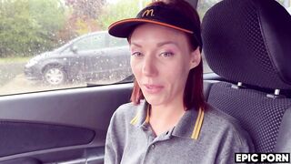 Massive ANAL Creampie with cute McDonald's worker