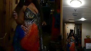 mother I'd like to fuck Ebony Curly Black big beautiful woman Disrobe Tease Large Butt Sextoy Thick Hips - Cami Creams Cruise Vids Part 1