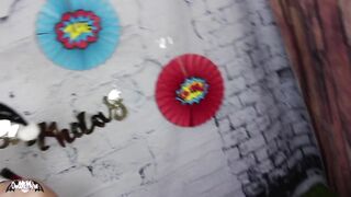 Harley Quinn Birthday Clown TEASER OmankoVivi Creampie Panty Stuffing Clown