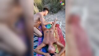 Meanwhile... on the beach... in the dunes... we were watched... hawt, perspired, lascivious