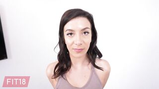 Fit18 - Natalie Brooks - I Creampie A Small Slender Brunette hair With Petite Bush