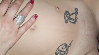 CREAMPIE POV Screwing my GF petite snatch and CUM IN HER TWAT