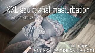 XXL SQUIRT slim tattoo dread beauty teen anal butt to throat vagina climax