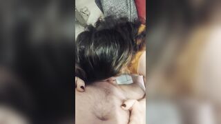 Real amateur pair's bed sex compilation
