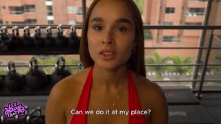 Screwing my GYM coach at home when my SPOUSE is at work!