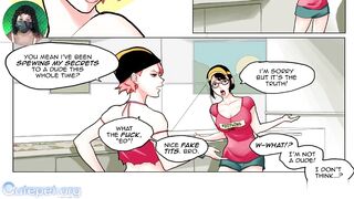 Employee of the Month - Excited Teen drilled by the Recent Futanari Coworker in public Diner