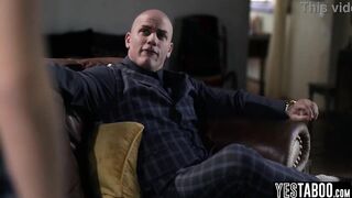 Wicked tiny teen spanked and pounded by large penis aged step daddy