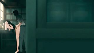 The Maid in Glasses Likes to Ride Large Weenie