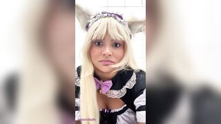 Public Latrine Farts at Cosplay Con - Gassy big beautiful woman in Cosplay