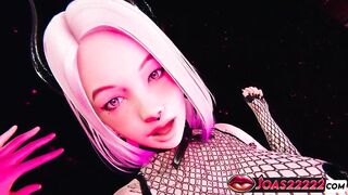 Hawt Golden-haired Luanna Vicktoria in SADOMASOCHISM Suit: Rule34 Animation with Moist Vagina Fingering in Club Scene, Anal Sextoy Stimulation, and Desk Muff diving with Squirt