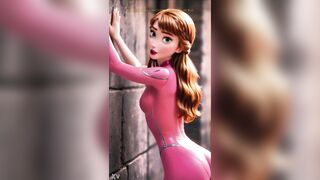 Lovely yet daring, Anna stuns in her radiant pink latex costume. The tender charm of Arendelle’s princess now meets a cheeky, irresistible edge. A mix of innocence and fearless excitement.