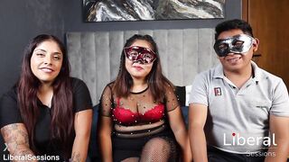 Cuckold takes his cuckold wife back with a unicorn gal and they end up in a three-some