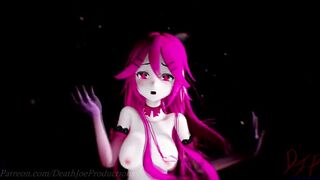 MMD R18 undressed Pink Yamakaze Shake it 105