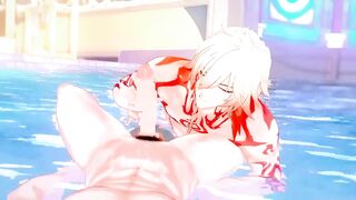 Mydei Makes U Cum In the Pool - Honkai Star Rail Queer