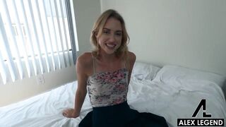 Tinder Sex! Alex Legend Screws & Creampies Slender Golden-haired Chloe Cherry!