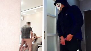 Excited Wife Banged A Pervert Maniac On Halloween Thinking It Was Her Spouse - English Subtitles