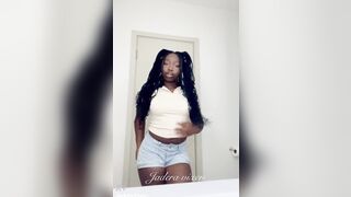 university Whore Jadera Flashes Her Chocolate Bazookas!