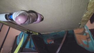 Giant Climax from Hitachi Wand with Milking Table