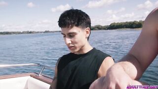 Hotty Elias and Marcus McNeil masturbating and banging every other on a boat. Out in the open ocean there's no one who can watch what how those nasty boyz have sex!