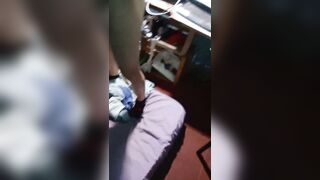 This babe sucks me off and we bang doggystyle.