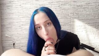 Teen cutie gets creampie in cunt close up