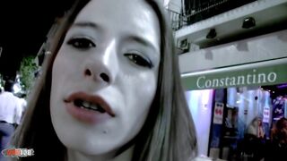 Nice-looking youthful French cutie with a natural body picked up in a bar and screwed at home