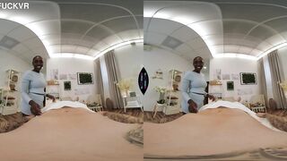Ebony Black Gal Gives Afro Massage - Concupiscent Wicked Zaawaadi Glad Ending Sex VR 360 Porn