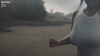 SANKTOR - big beautiful woman NATIVE AMERICAN SWEETHEART WITH LARGE BAZOOKAS TEASING OUTDOORS