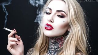 Smoke Fetish Smokin' Gal Red Lipstick Ai Episode