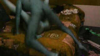 My brother-in-law hides below the daybed and screws me at dawn