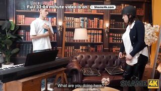 SHAME4K. I played with my snatch and my student came in. Sexy sex with Stracy Stone