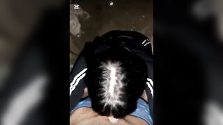 My naive Argentinian sister-in-law sucks me off on the street