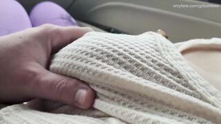 Teasing Stepbrother with My Large Breast in Public