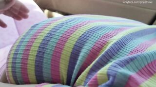 Touching Large Natural Breasts Stepsis in Public