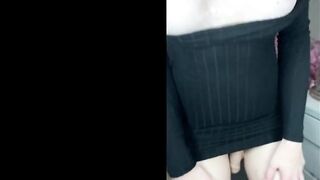 Sexy Blond Trans With Large Large Jock Teasing