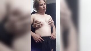 I play with her boobs for a whilst whilst they see on web camera in advance of screwing