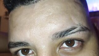 my cuckold show me his gorgeous eyes during the time that cleaning up my twat from screwing with other dudes