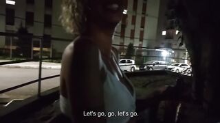 Having sex with a stranger in the alley near home.