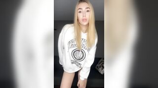 Stefania Cummings White hoodie teasing