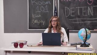 Sexy Teacher Spitroasted By Lewd IR Pair - Dogfart