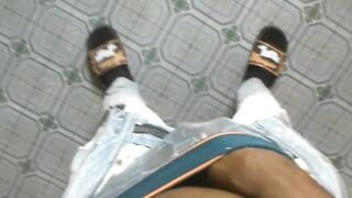 DRY HUMP ON LARGE SHLONG IN PANTIES UNTIL MOIST