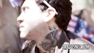 Brunette hair Teen Team-fucked At BBQ Party By Step-Uncle And His Household