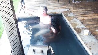 "Steam, Sun & Serenity" Black Secretary screws her boss in the hottub