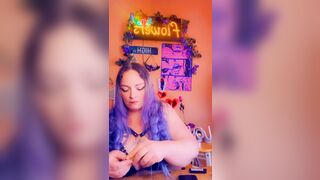 Mommy rolling a blunt