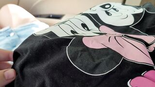 Sexy College Angel eighteen+ in Hawt Brassiere Teasing My Knob and lets Me Merely Touch Her Large Natural Tits