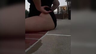 Public masturbating in my backyard during the time that neighbors are out!!