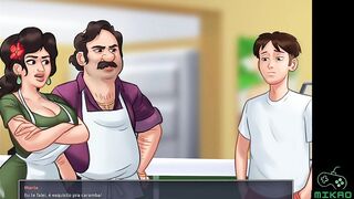 2D Porn Game, Summertime Saga clip 133 - Boss watched the Woman take Dong