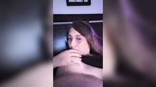 corpulent enby sucks their melons