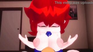 Girlfriend has sex with a blue hedgehog